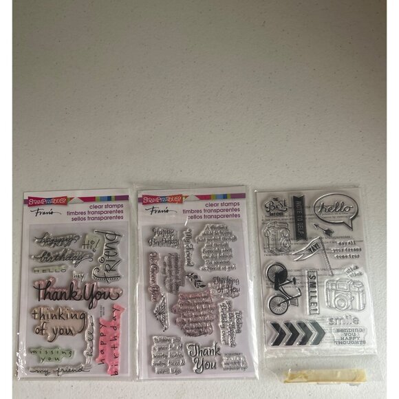 Stampendous! Clear Stamps Set - Friendly Phrases Happy Messages & More - Picture 1 of 6